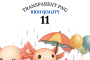 11 Axolotl Clipart, an Animal Illustration by Pati Charm Studio (Thumbnail 1 of 8)