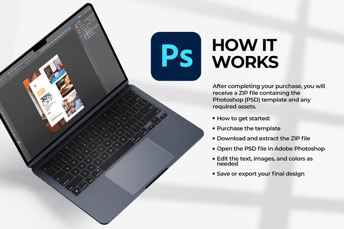 Hotel Discount A4 Flyer Canva & PSD, a Flyer Template by Vintage Impressions (Photo 5 of 6)