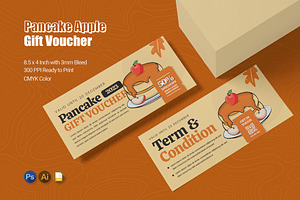 Pancake Apple Gift Voucher, a Print Template by Esensifiksi.studio