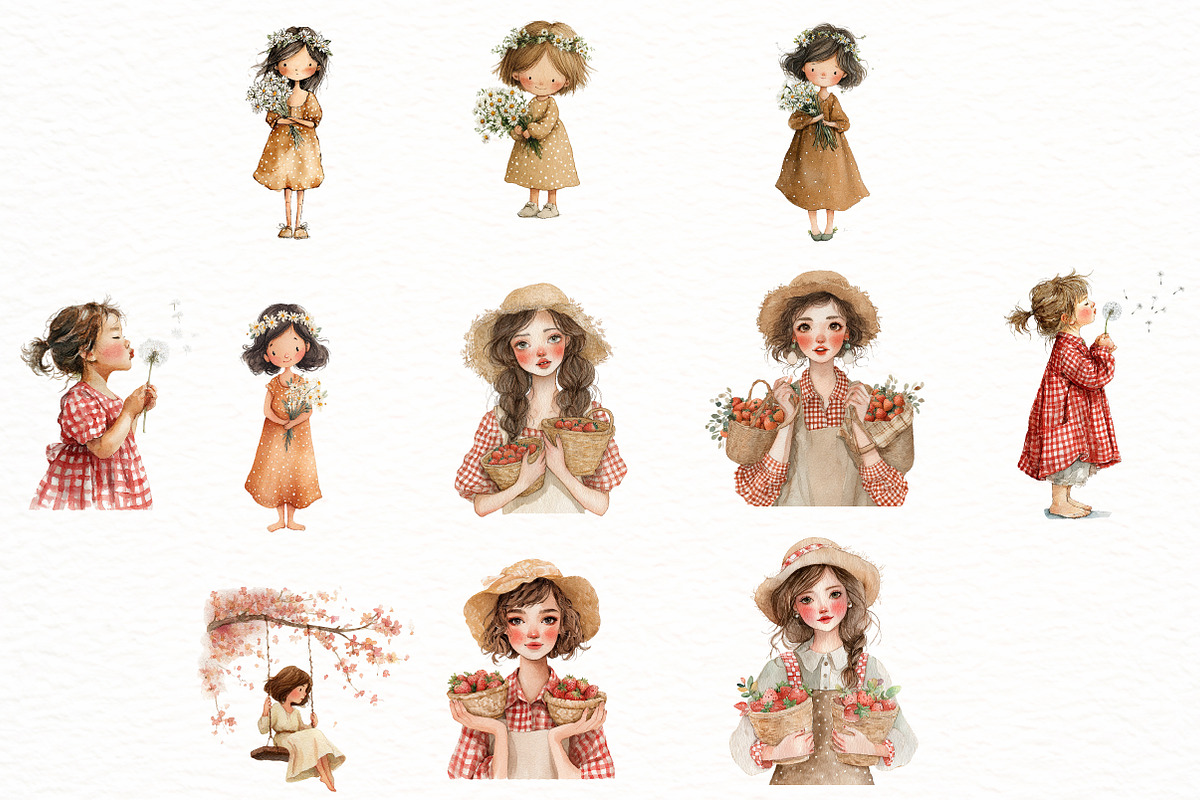Cottagecore Spring Clipart, an Illustration by Designworld (Photo 4 of 6)