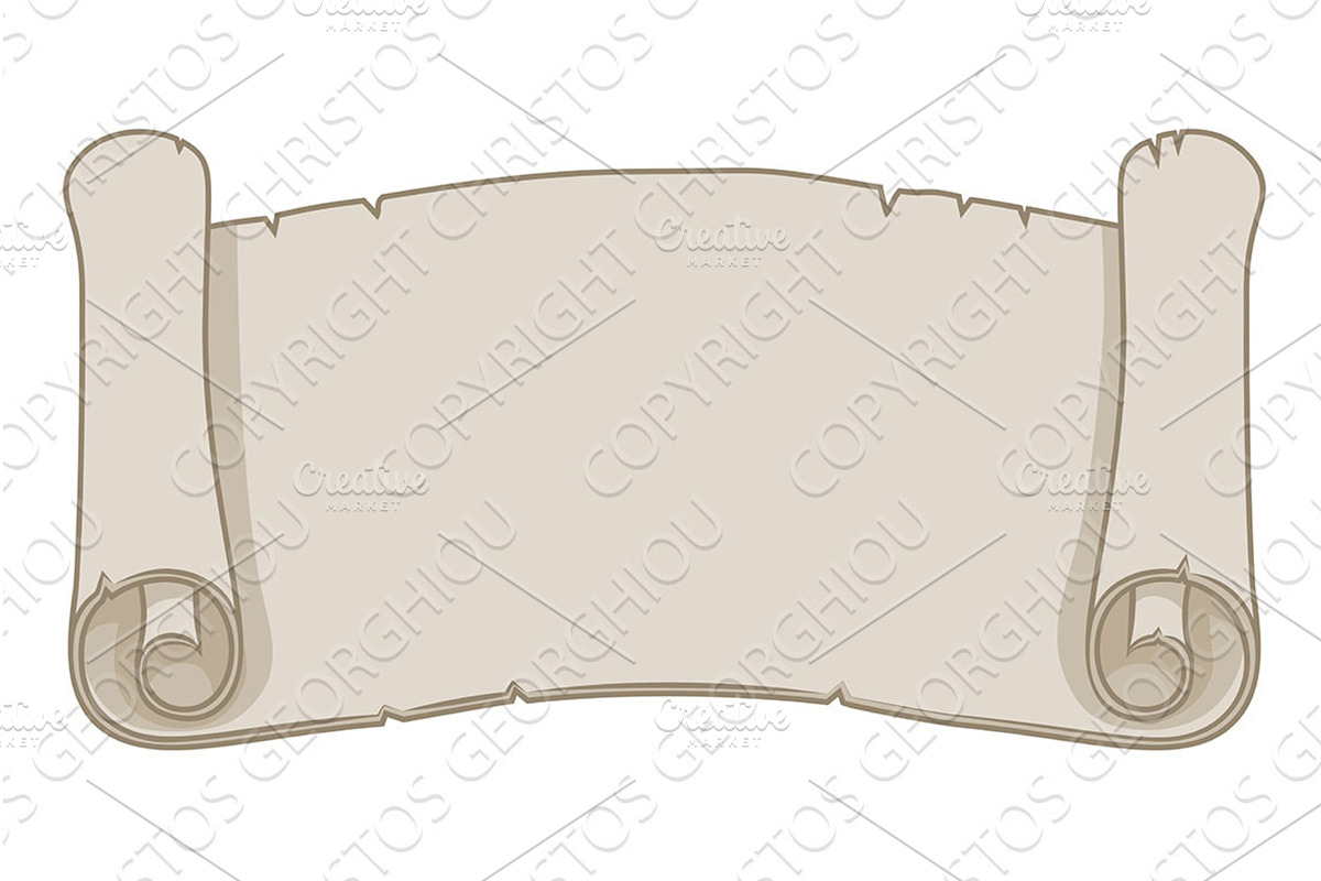 Scroll Banner Paper Vintage Old, an Object Illustration by Christos Georghiou