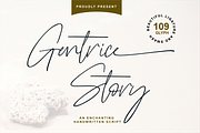 Gentrice Story - Handwritten Script, a Script Font by Fridaytype (Thumbnail 1 of 10)