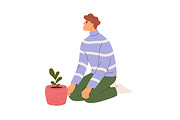 People grow and care for plants set, a Person Illustration by Good Studio (Thumbnail 4 of 4)