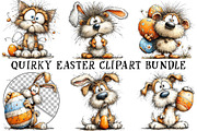Quirky Easter Clipart Bundle, an Illustration by OK Design (Thumbnail 2 of 6)