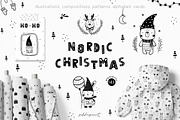 Nordic Christmas animals & gnomes, an Animal Illustration by polikarpovaart (Thumbnail 1 of 12)