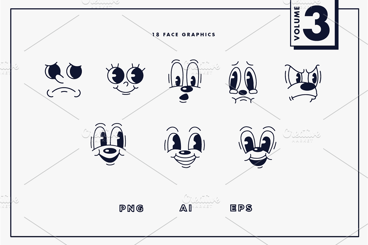 Retro Mascot Parts | VOL 3, an Illustration by GRPXSTORE (Photo 2 of 5)