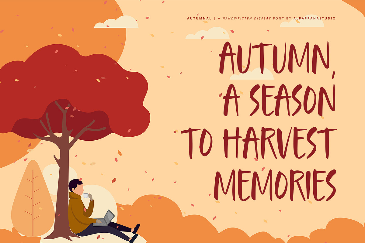 Autumnal - Handwritten Font, a Script Font by Alpaprana (Photo 5 of 10)