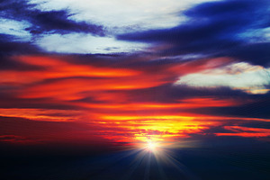 Dramatic sunset, a Photo by saiko3p