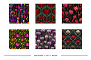 Tulip Retro Art Style Patterns, a Pattern Graphic by karenfoleyphoto (Thumbnail 9 of 17)