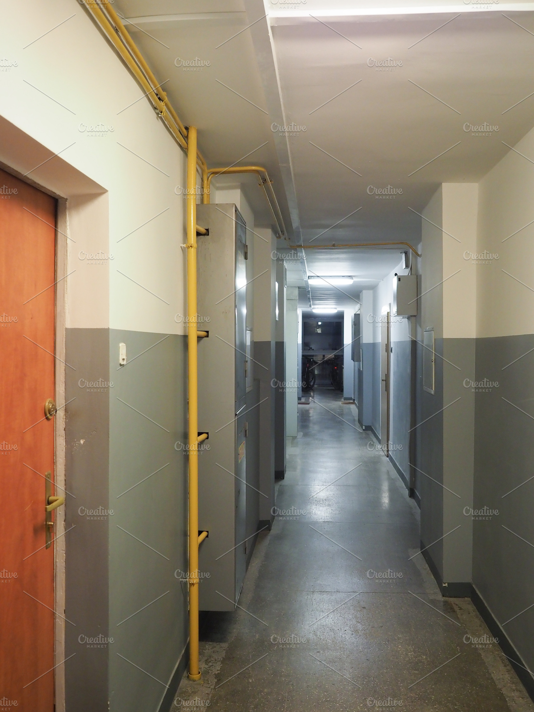 long narrow hallway corridor, a Photo by WorldOfPhotos