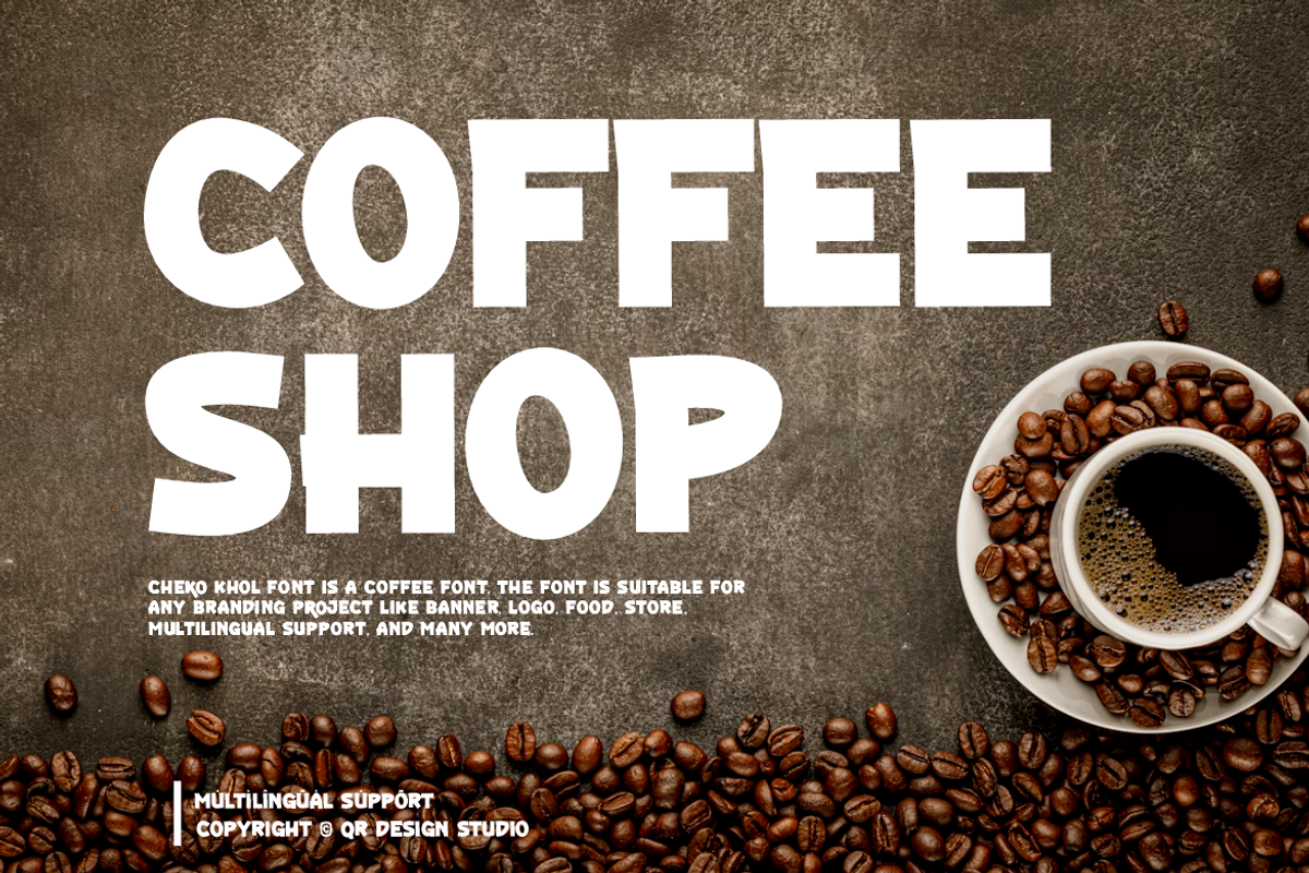 Cheko Khol - Coffee Shop Font, a Sans Serif Font by QR Design Studio (Photo 7 of 12)