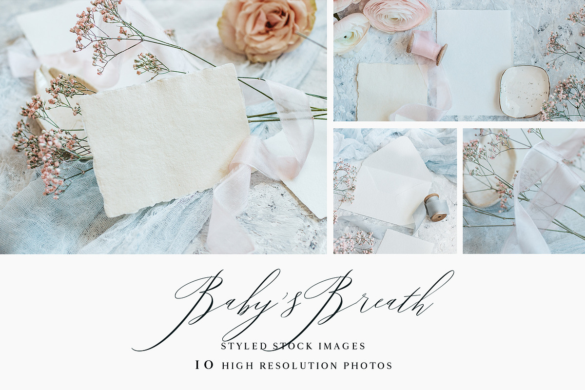 Baby's Breath Styled Stock Photos, an Advertising Mockup by Muse Mockups (Photo 1 of 7)