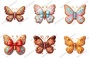 Gingerbread Cookie Butterfly Clipart, an Illustration by designcity5 (Thumbnail 2 of 5)