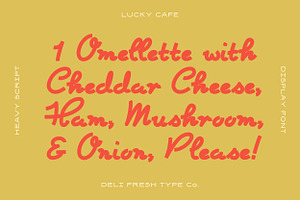 Lucky Cafe: A Retro Script Font