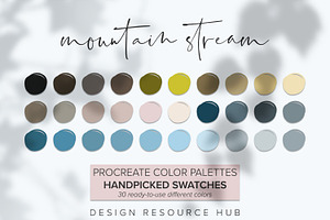 Mountain Streams Procreate Palette