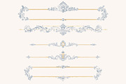 Blue&Gold Baroque Wedding Set, a Decorative Illustration by AlenaVlasko stock Market (Thumbnail 8 of 9)