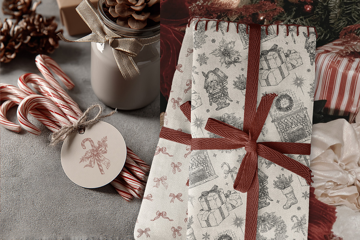 Christmas Melodies: Vintage Line Art, an Object Graphic by AnMark (Photo 12 of 12)