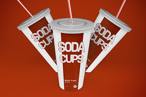 Soda Cups Mockup