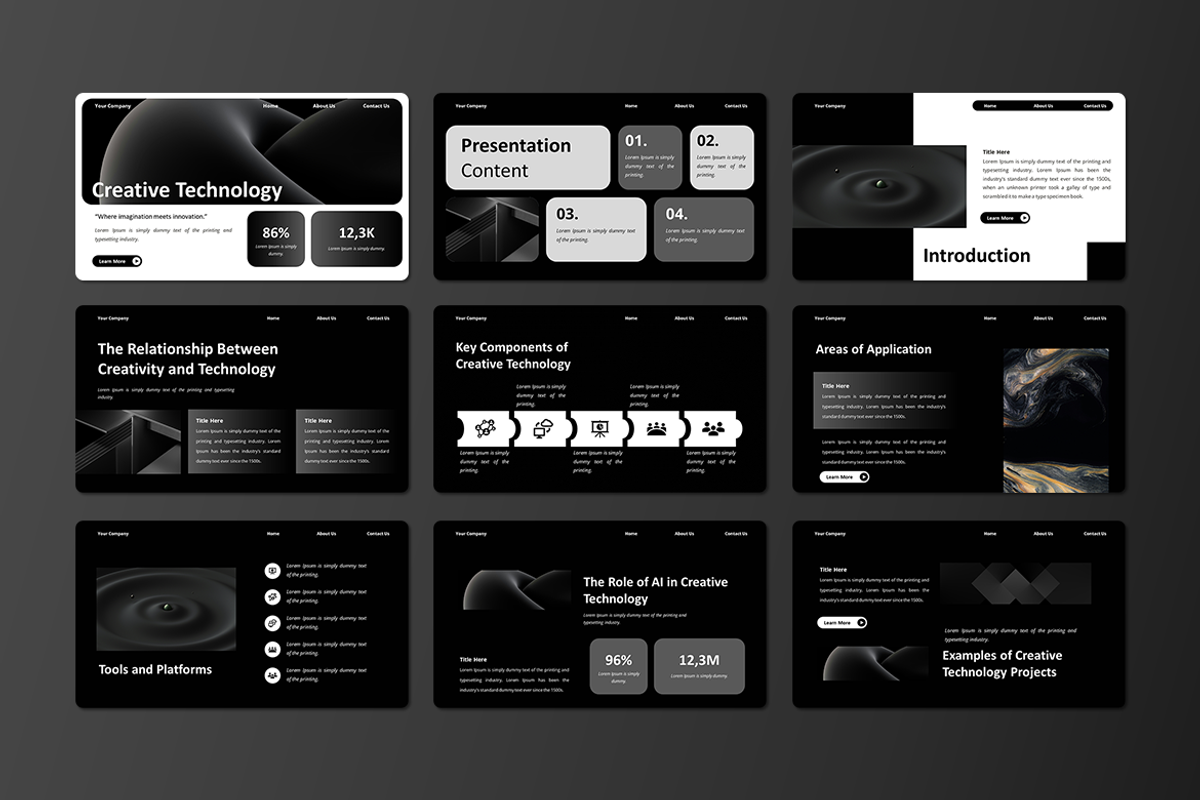 Creative technology Keynote Template, a Presentation Template by Iqsiart Studio (Photo 2 of 3)