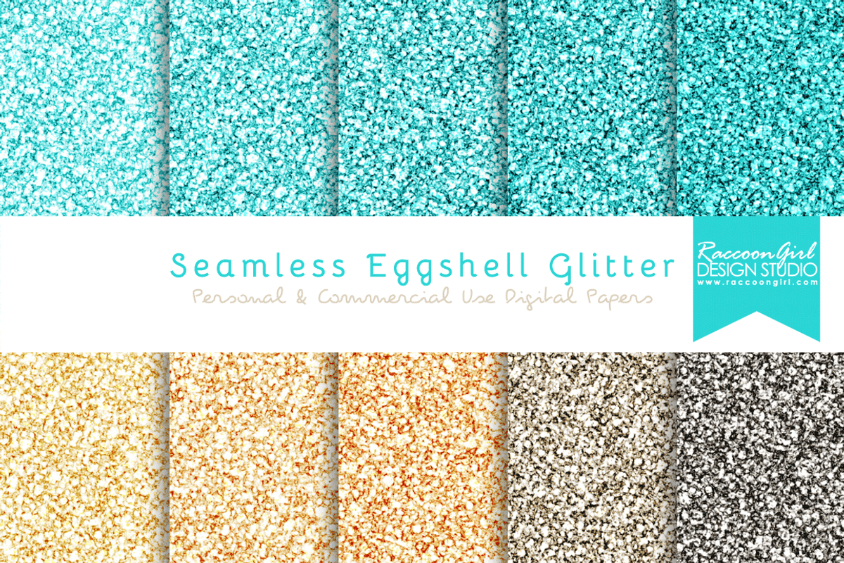 Seamless Eggshell Blue Glitter