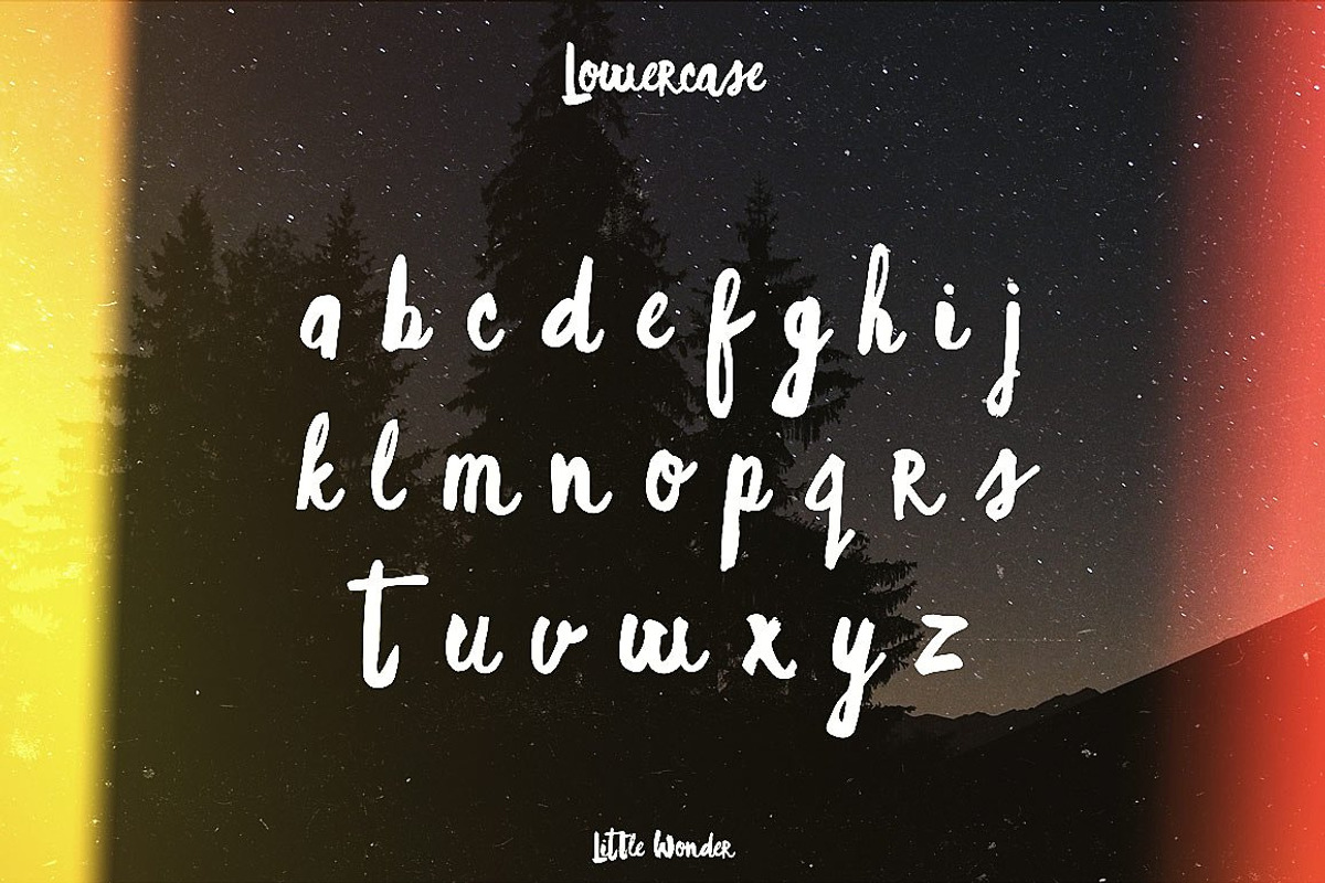 Script font Little Wonder brush, a Script Font by Itsmesimon (Photo 5 of 12)