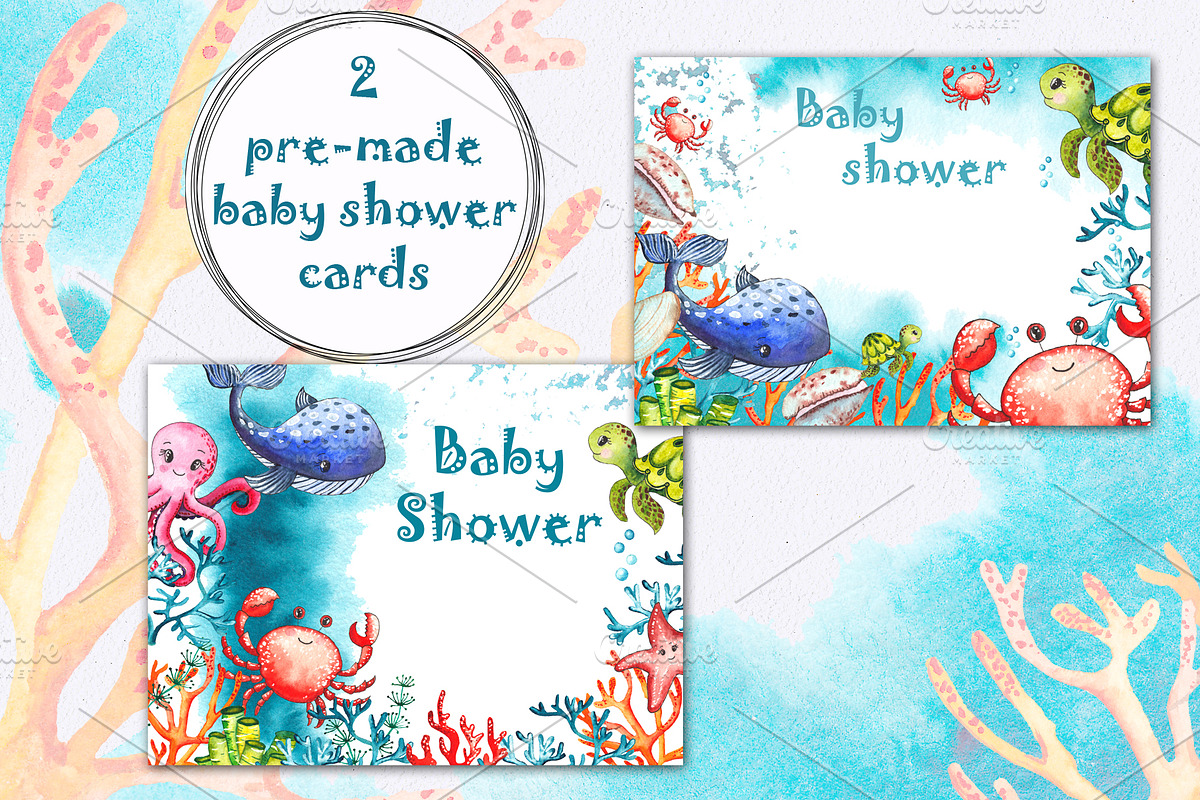Little OCEAN creatures. Watercolor, an Object Graphic by Ana-Sakuta (Photo 4 of 16)