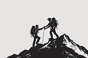 Hiker and Mountain Bundle, an Illustration by Creativeshirt (Thumbnail 14 of 21)
