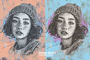 Grunge Sketch Portrait Effect, an Action Add-On by Amorjesu.com (Thumbnail 7 of 21)