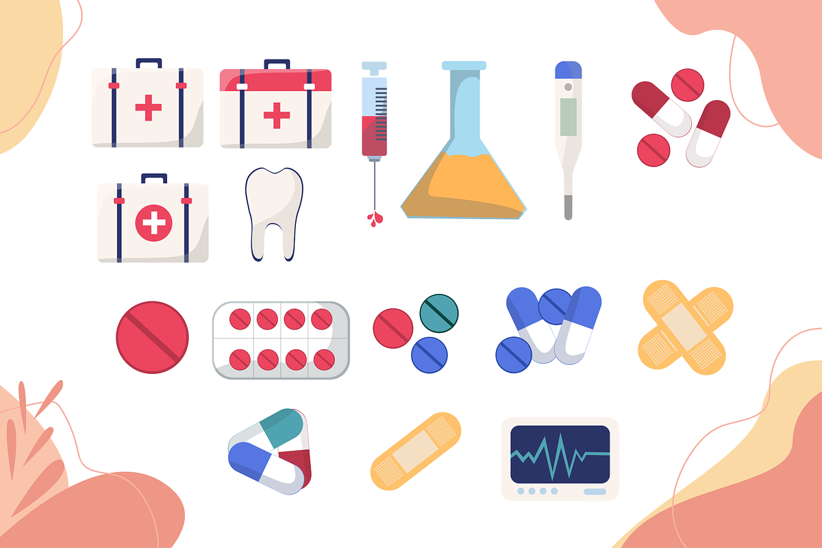 Medical Healthcare Elements, a Healthcare Illustration by Artnivora.Std (Photo 3 of 3)
