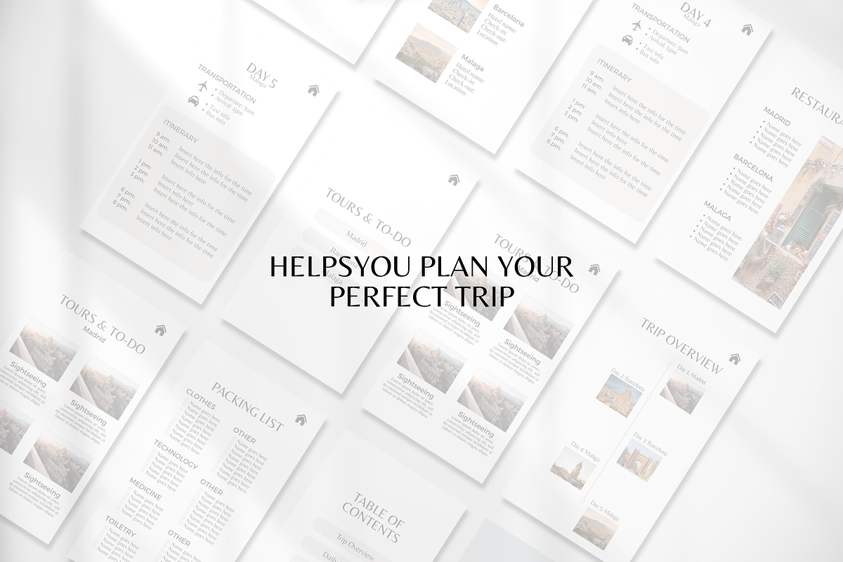 Travel Itinerary Template, a Social Media Template by SociallyyCreative (Photo 3 of 10)