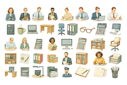 Office Workers and Workplace Items, an Object Graphic by RT Studio (Thumbnail 2 of 4)