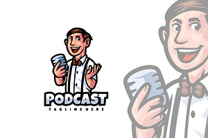 Podcast Mascot Style.