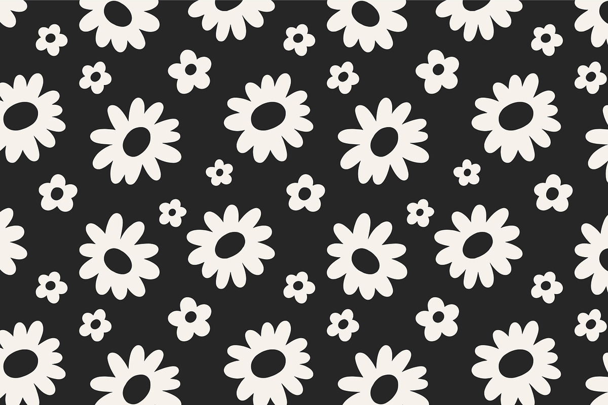 Floral seamless daisy patterns set, a Pattern Graphic by Good Studio