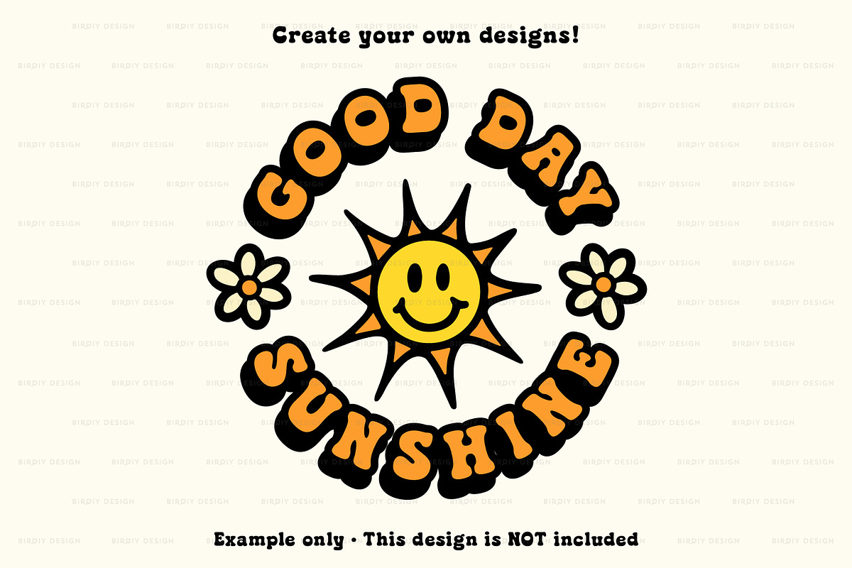 Psychedelic Retro Hippie Icons, a Solid Icon by BirDIY Design (Photo 7 of 10)
