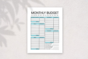 Printable Monthly Budget Planner