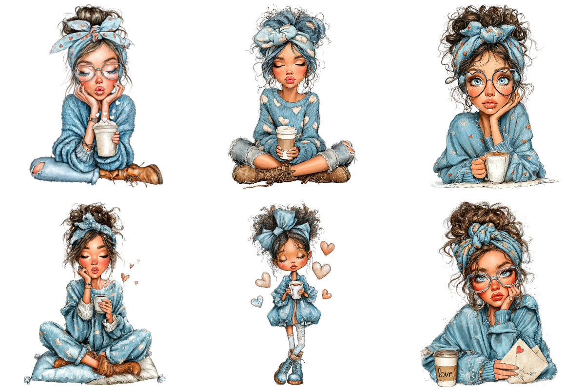 Whimsical Valentine Coffee Girl, a Graphic by CitraGraphics (Photo 4 of 5)