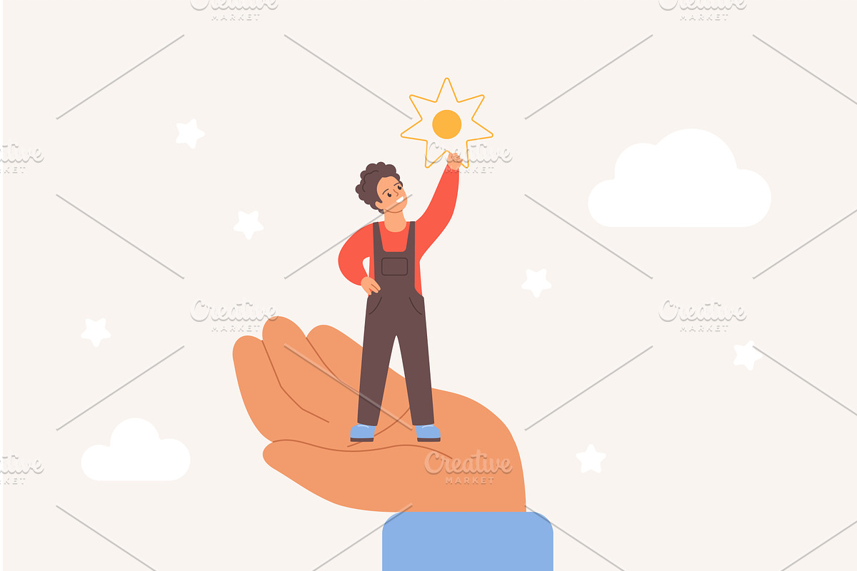 Parenting child talents ambitions, a Person Illustration by Lemberg Vector