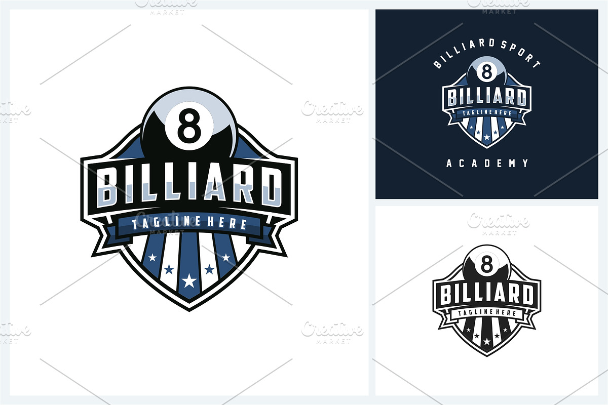 Billiard club Logo Design Template, a Branding & Logo Template by jundio studio