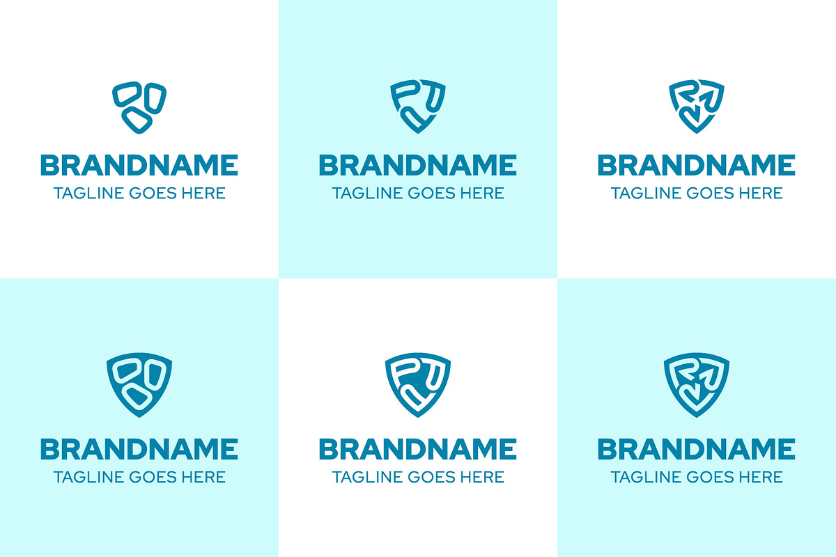 Letters OOO PPP RRR Shield Logo Set, a Branding & Logo Template by Pray Art Design Studio (Photo 1 of 2)