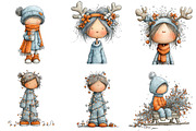 Christmas Children Clipart, an Illustration by CreationArt (Thumbnail 2 of 6)