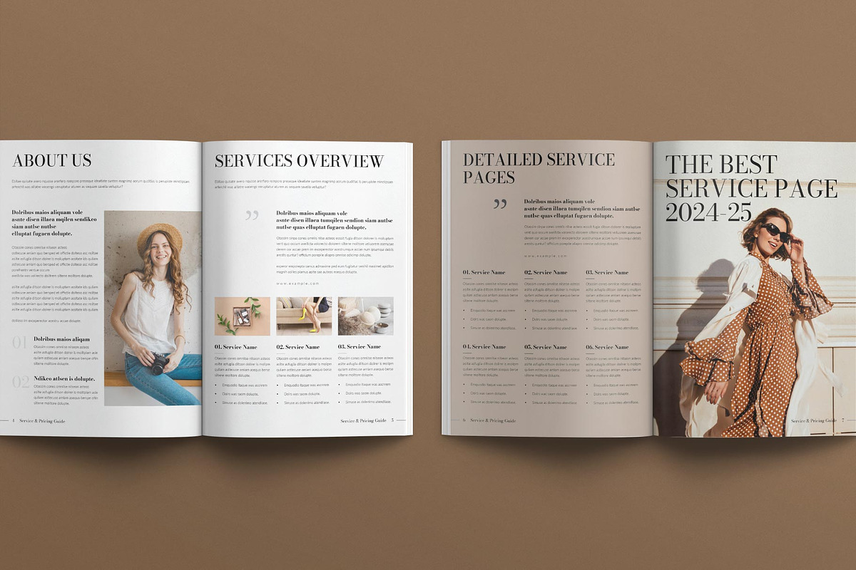 Service & Pricing Guide Template, a Magazine Template by E-Type (Photo 5 of 7)
