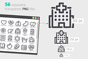 Healthcare Line Icons Set, an Outline Icon by Voysla's Shop (Thumbnail 3 of 4)