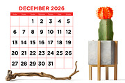 2026 Large No. Color 8.5x11 Calendar, a Stationery Template by Running With Foxes (Thumbnail 4 of 6)