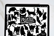 Black Cat Procreate Stamp Brushes, a Brush Add-On by JSquarePresents (Thumbnail 1 of 5)