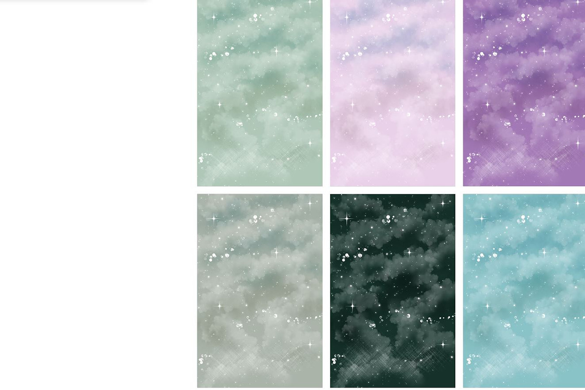 Pastel Galaxy Stars Digital Papers, a Wallpaper Graphic by tranyenhanu (Photo 2 of 3)