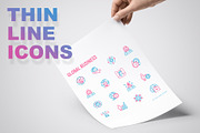 Global Business Icons Set Templates, an Outline Icon by Alex Blogoodf (Thumbnail 2 of 10)