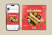 Food Social Media Post Templates, a Social Media Template by vectorlnk (Thumbnail 3 of 6)