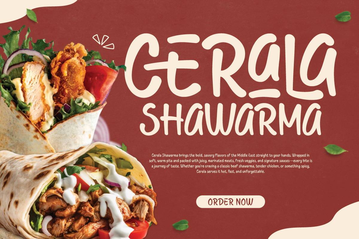 Rada Cenak - Food Display Font, a Handwritten Font by twinstd (Photo 6 of 9)