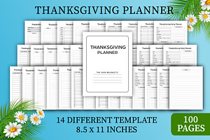 Editable Thanksgiving Planner KDP