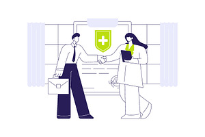 Health insurance for business owners, a Finance Illustration by Visual Generation